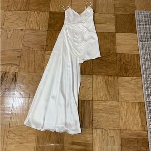 Retrofete white satin dress